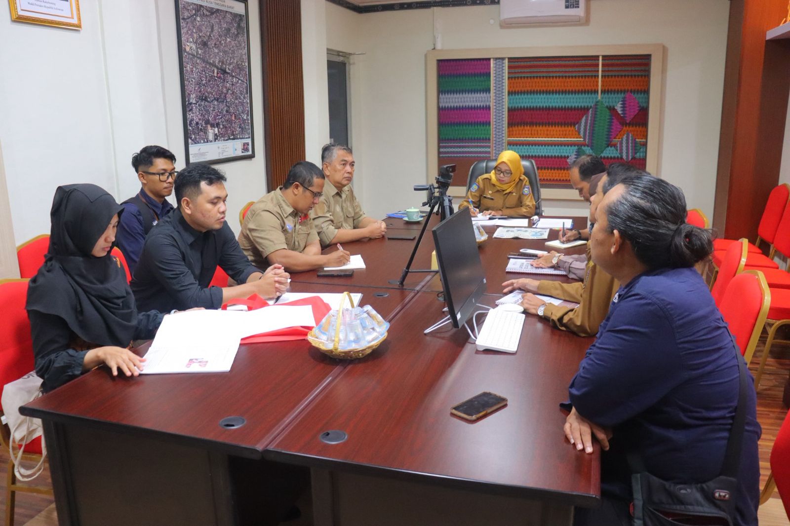 Audiensi Kepala Bappeda bersama Geopark Rinjani