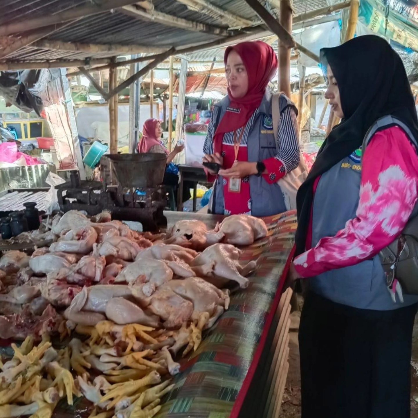 Biro Perekonomian Pantau Stok Pangan di Pasar Tanjung, Harga Ayam Potong Naik