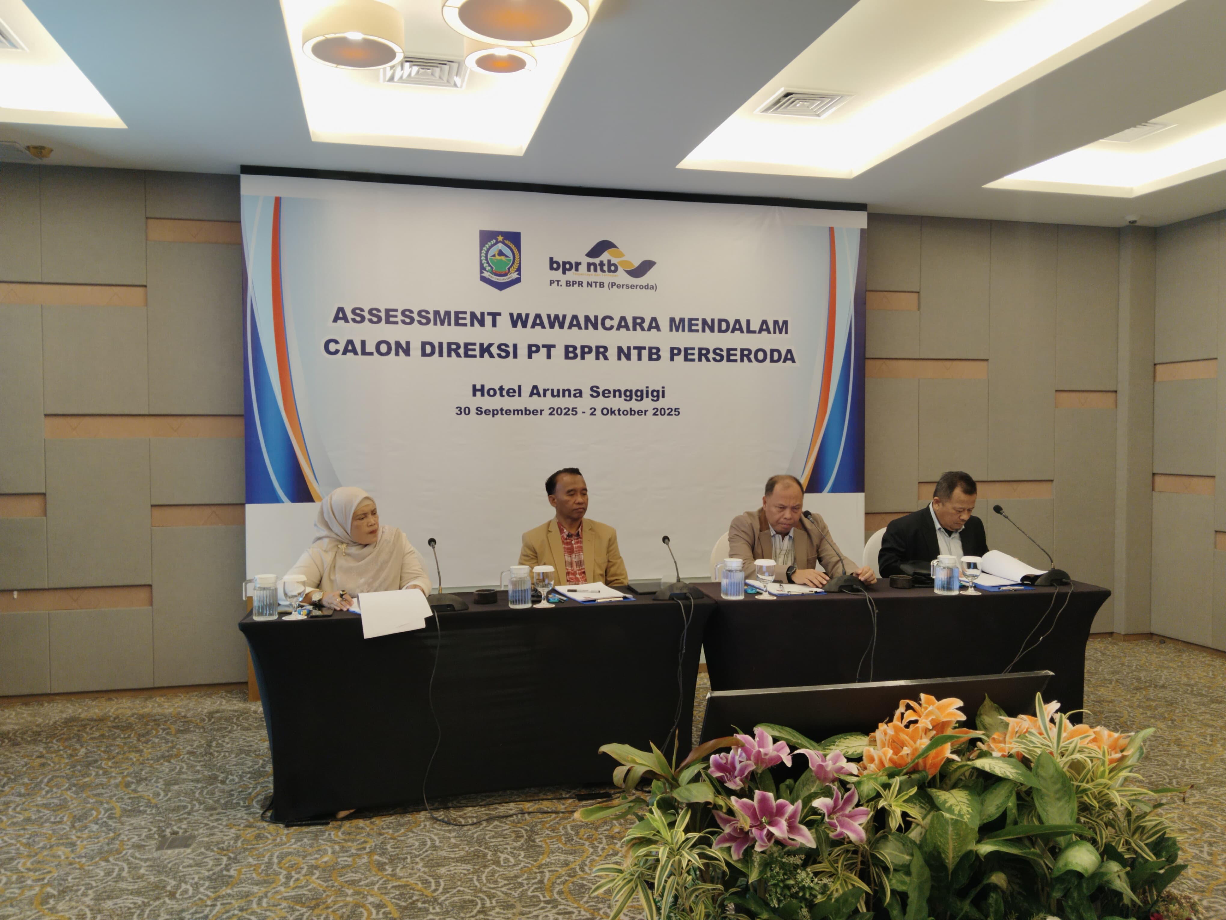 Tim Pansel Gelar Sesi Wawancara dan Wawancara Calon Direksi PT. BPR NTB 