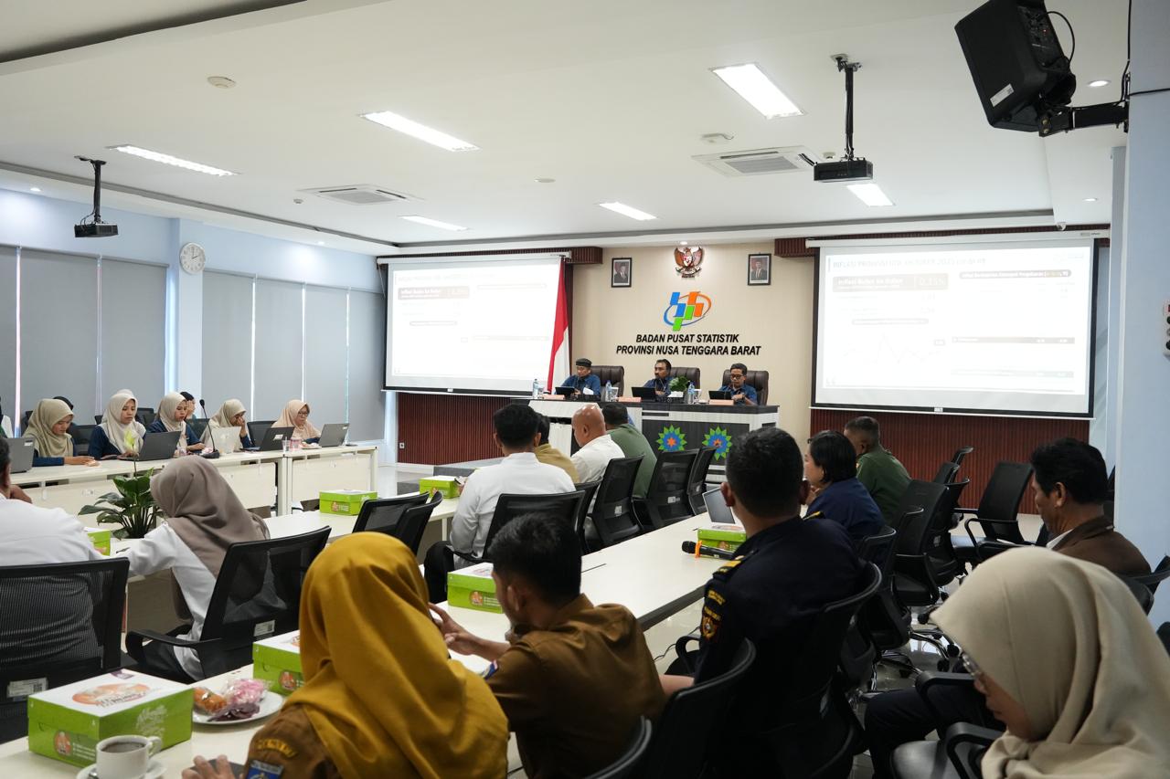 Biro Perekonomian Setda NTB Hadiri Rilis Inflasi Bulan Oktober 2025 di BPS Provinsi NTB