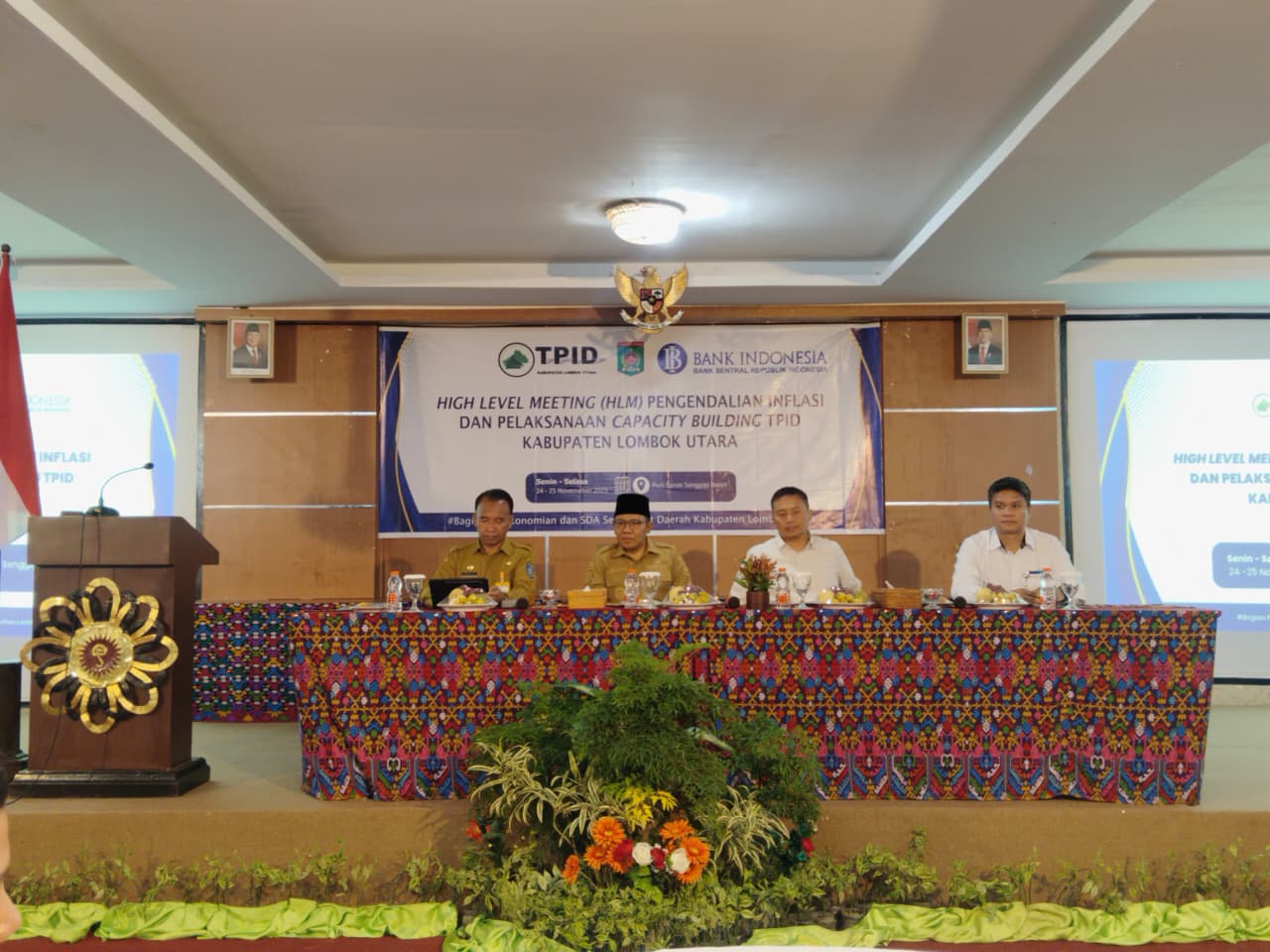High Level Meeting Pengendalian Inflasi dan Capacity Building TPID Lombok Utara: Karo Perekonomian NTB Jadi Narasumber