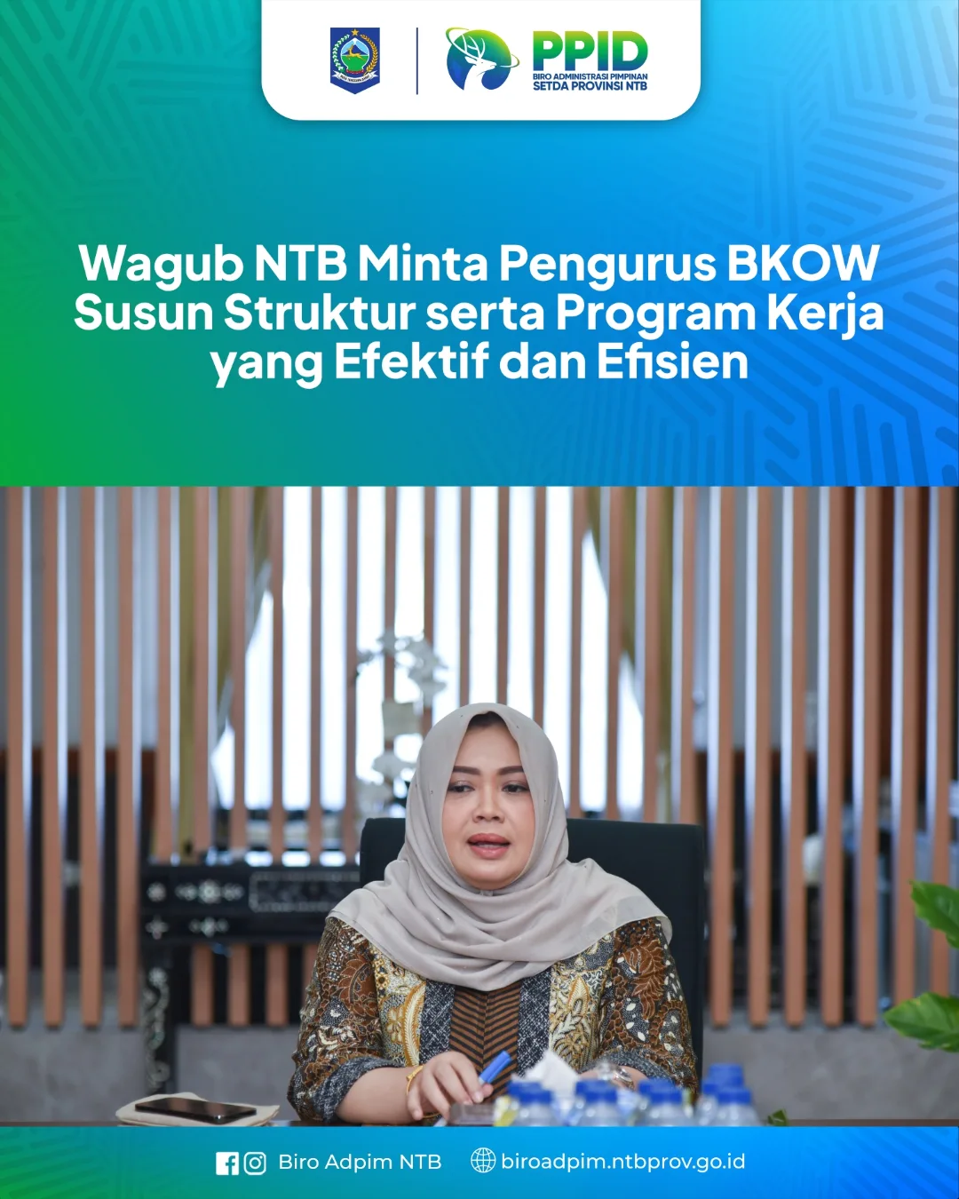 Wagub Minta Pengurus BKOW Susun Struktur serta Program Kerja yang Efektif dan Efisien