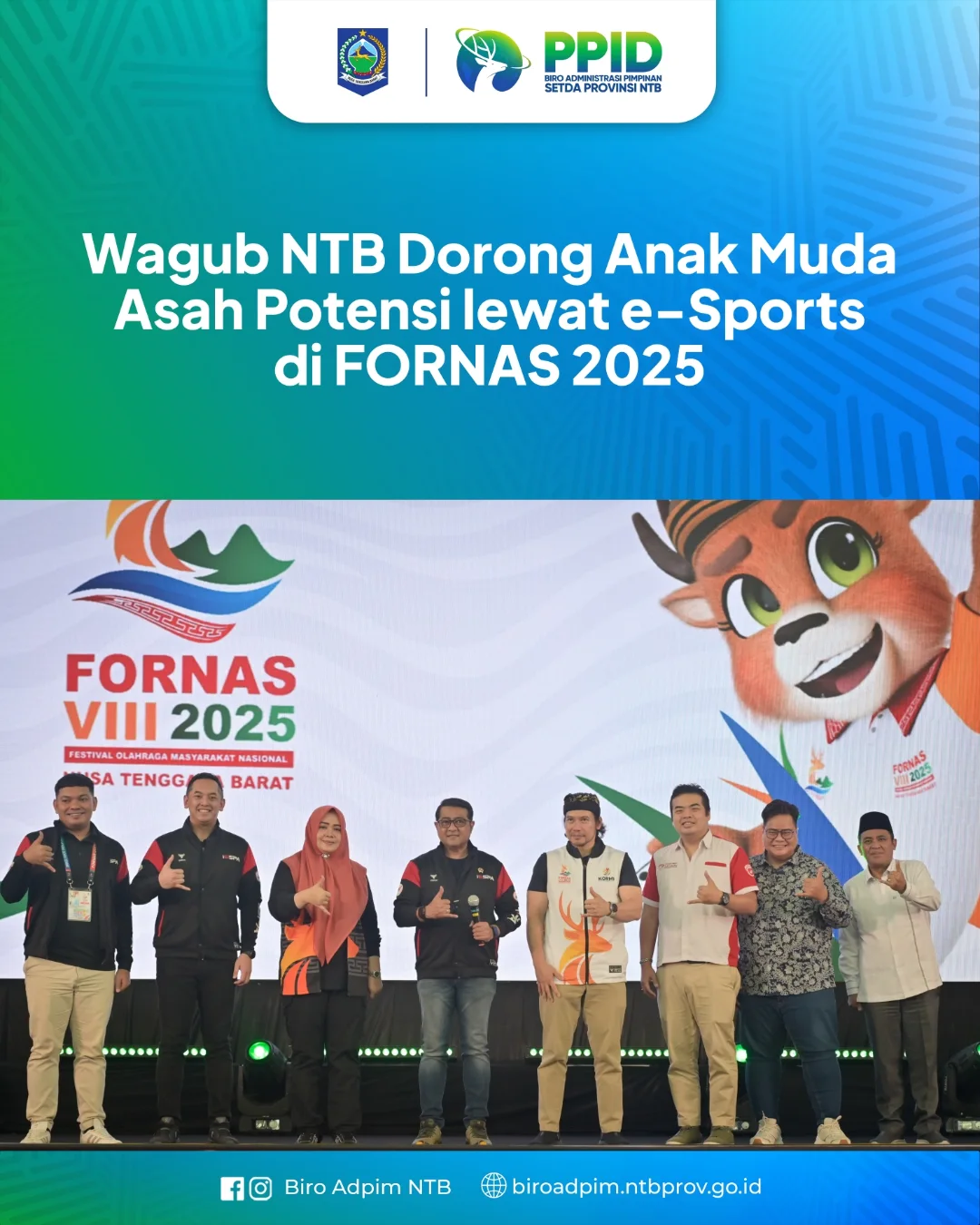 Wagub NTB Dorong Anak Muda Asah Potensi Lewat e-Sports di FORNAS 2025