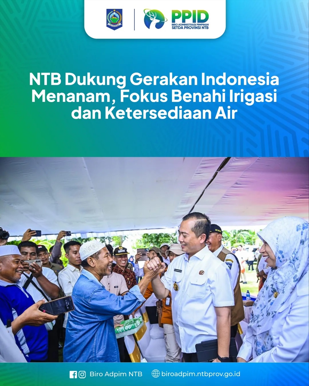 NTB Dukung Gerakan Indonesia Menanam, Fokus Benahi Irigasi dan Ketersediaan Air