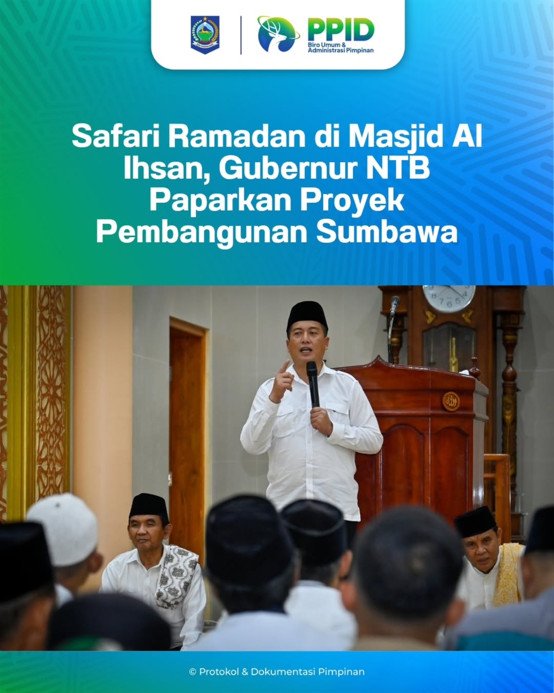 Safari Ramadan di Masjid Al Ihsan, Gubernur NTB Paparkan Proyek Pembangunan Sumbawa