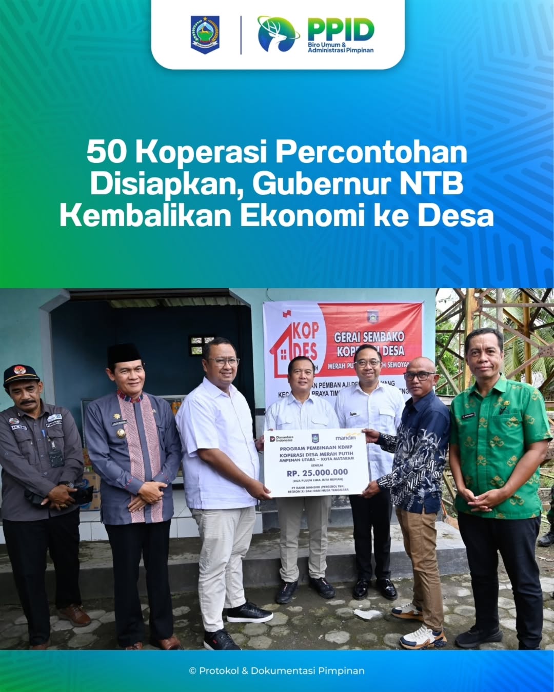 50 Koperasi Percontohan Disiapkan, Gubernur NTB Kembalikan Ekonomi ke Desa