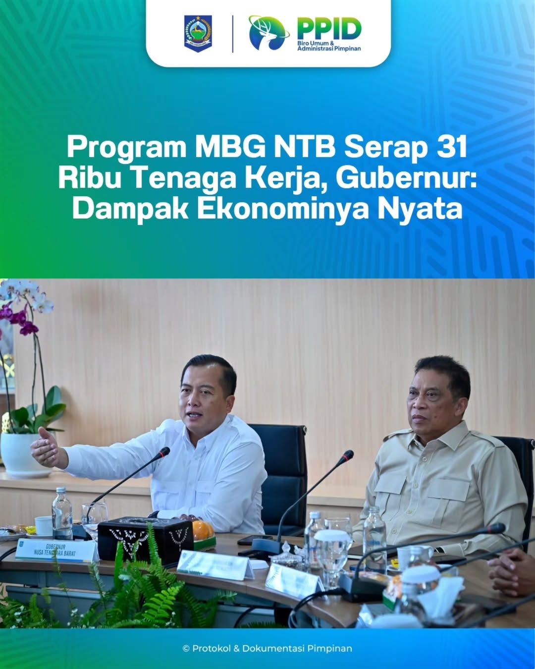 Program MBG NTB Serap 31 Ribu Tenaga Kerja, Gubernur : Dampak Ekonomi Nyata
