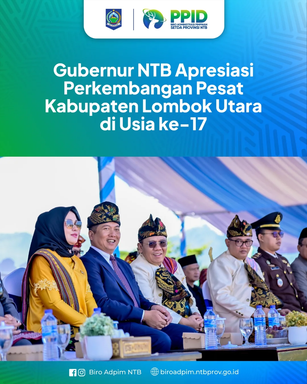 Gubernur NTB Apresiasi Perkembangan Pesat Kabupaten Lombok Utara di Usia Ke-17