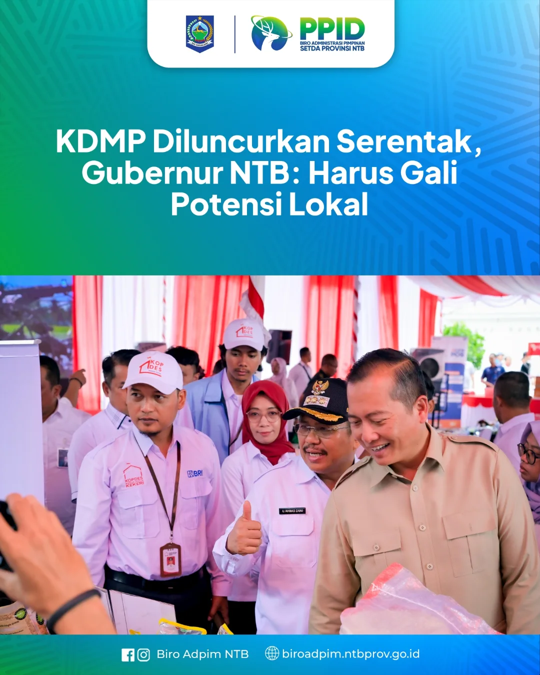 KDMP diluncurkan Serentak, Gubernur NTB : Harus Gali Potensi Lokal
