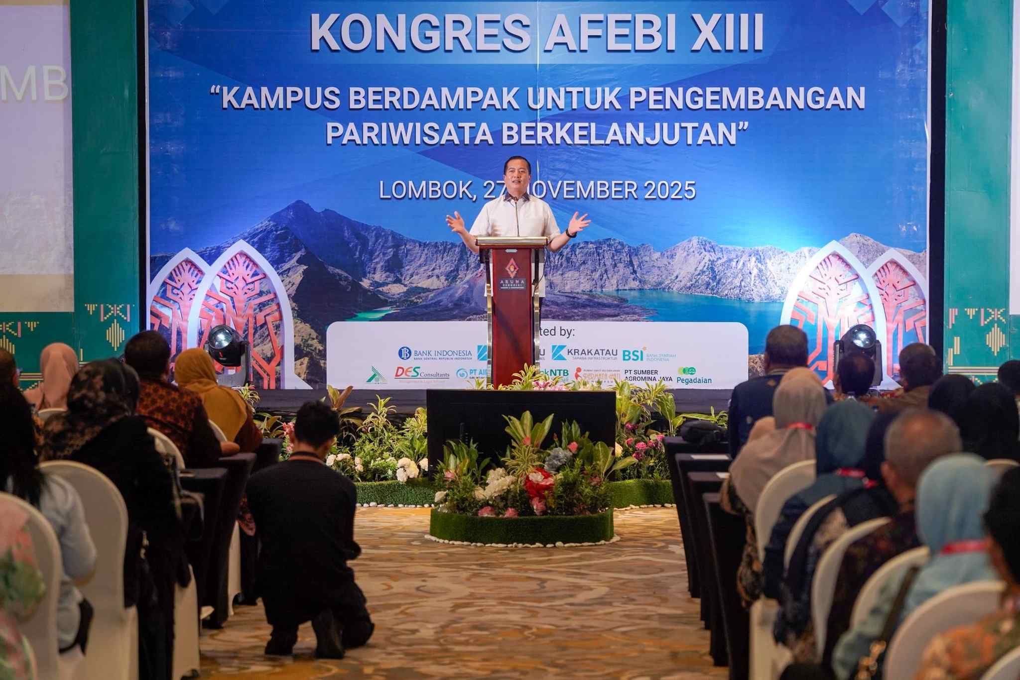 Buka Kongres AFEBI XIII, Gubernur NTB Tekankan Pariwisata Berkelanjutan