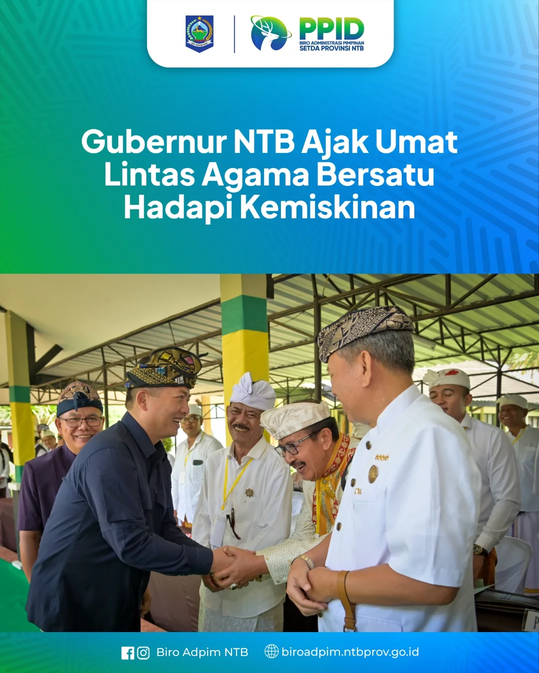 Gubernur NTB Ajak Umat Lintas Agama Bersatu Hadapi Kemiskinan