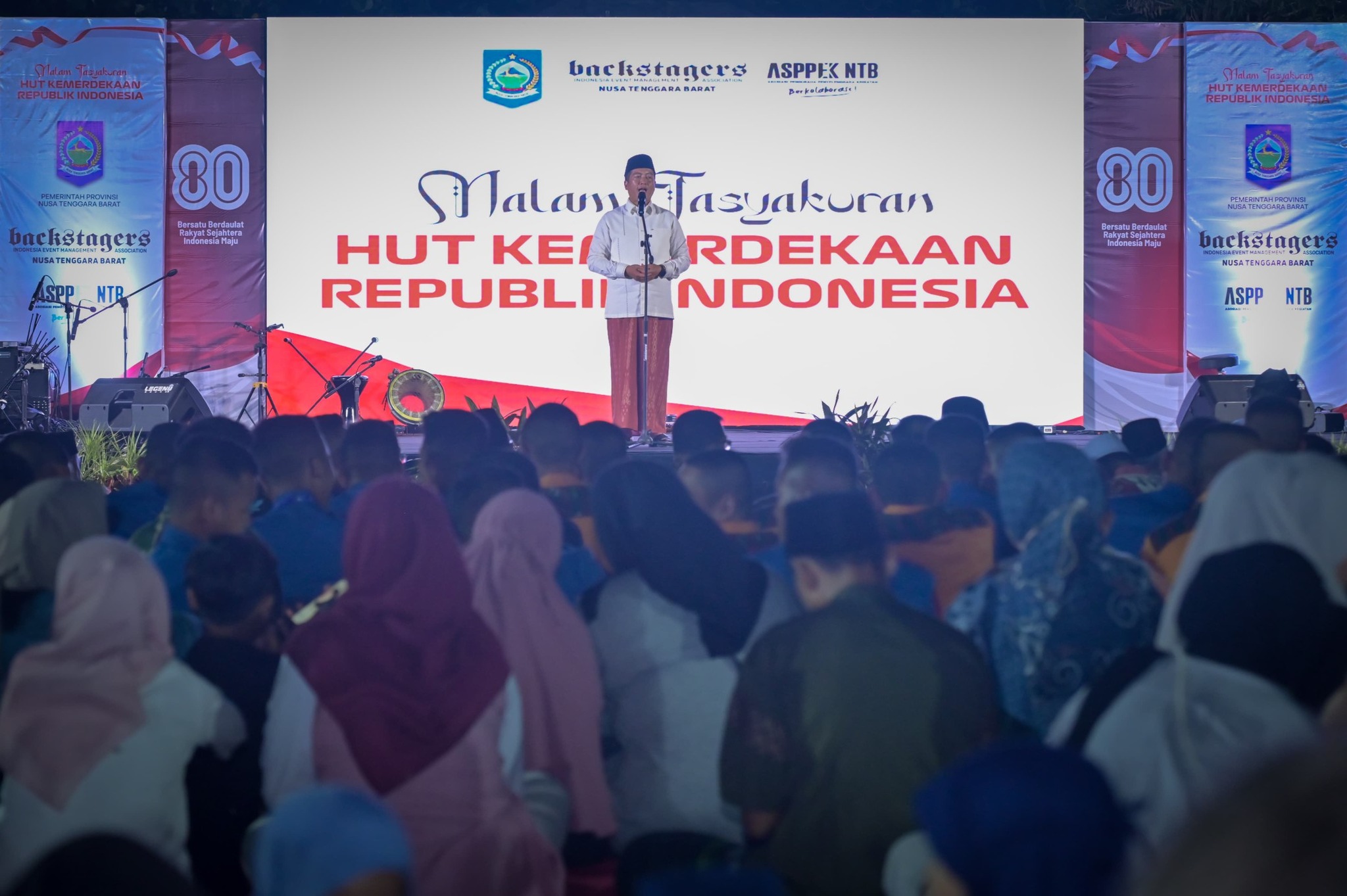 Gubernur NTB Ajak Masyarakat Bersyukur dan Perkuat Persatuan di Malam Tasyakuran HUT RI