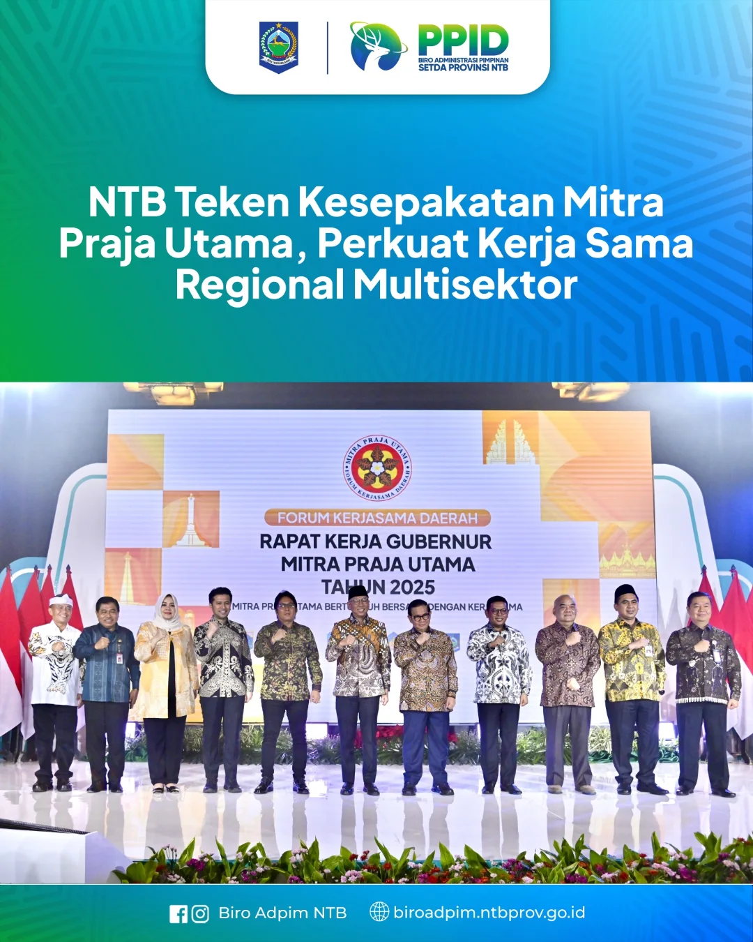 NTB TEKEN KESEPAKATAN MITRA PRAJA UTAMA, PERKUAT KERJA SAMA REGIONAL MULTISEKTOR