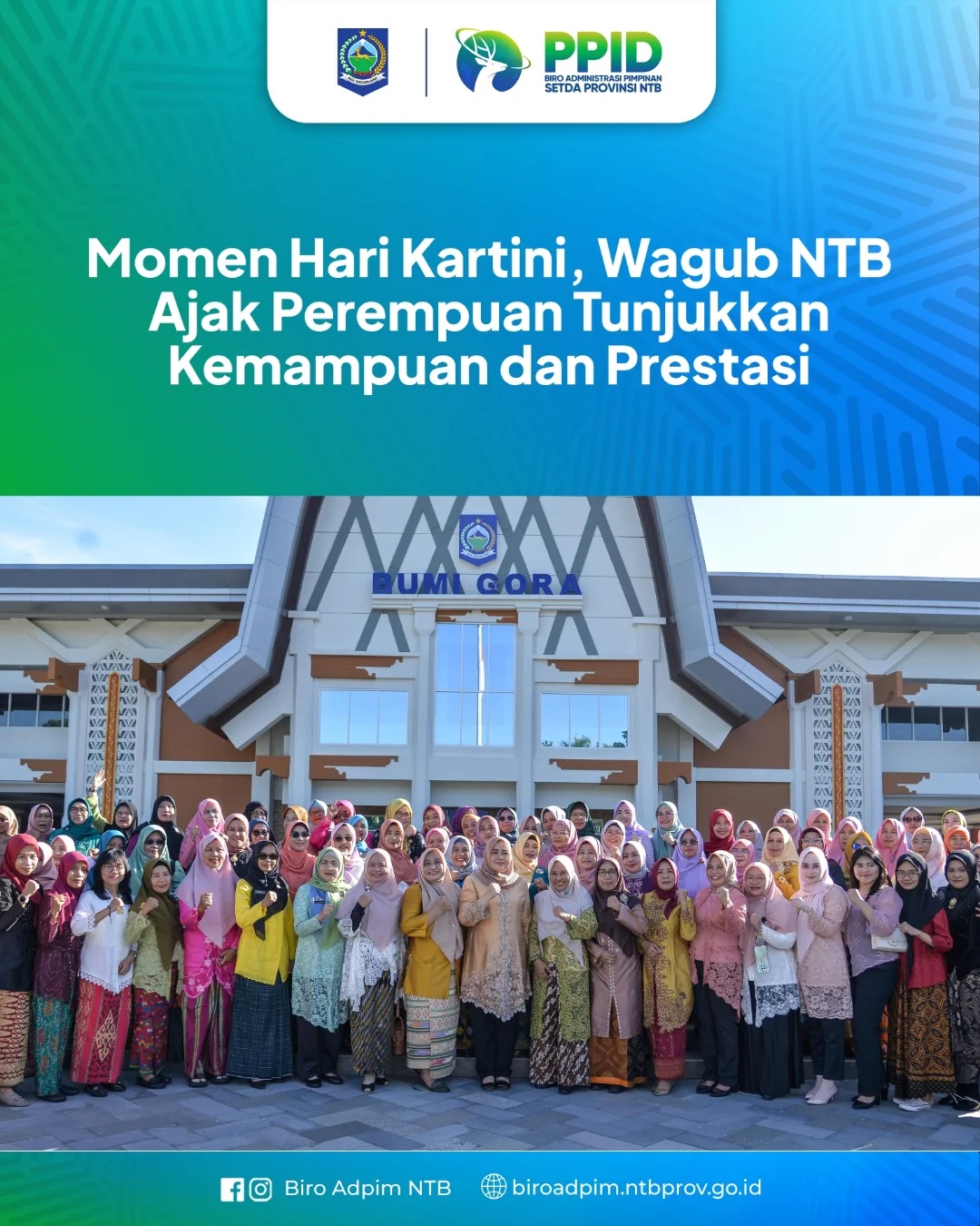 Momen Hari Kartini, Wagub NTB Ajak Perempuan Tunjukkan Kemampuan dan Prestasi