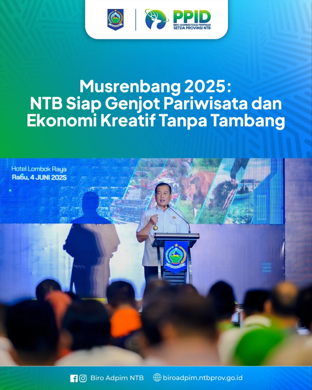Musrenbang 2025 : NTB Siap Genjot Pariwisata dan Ekonomi Kreatif Tanpa Tambang