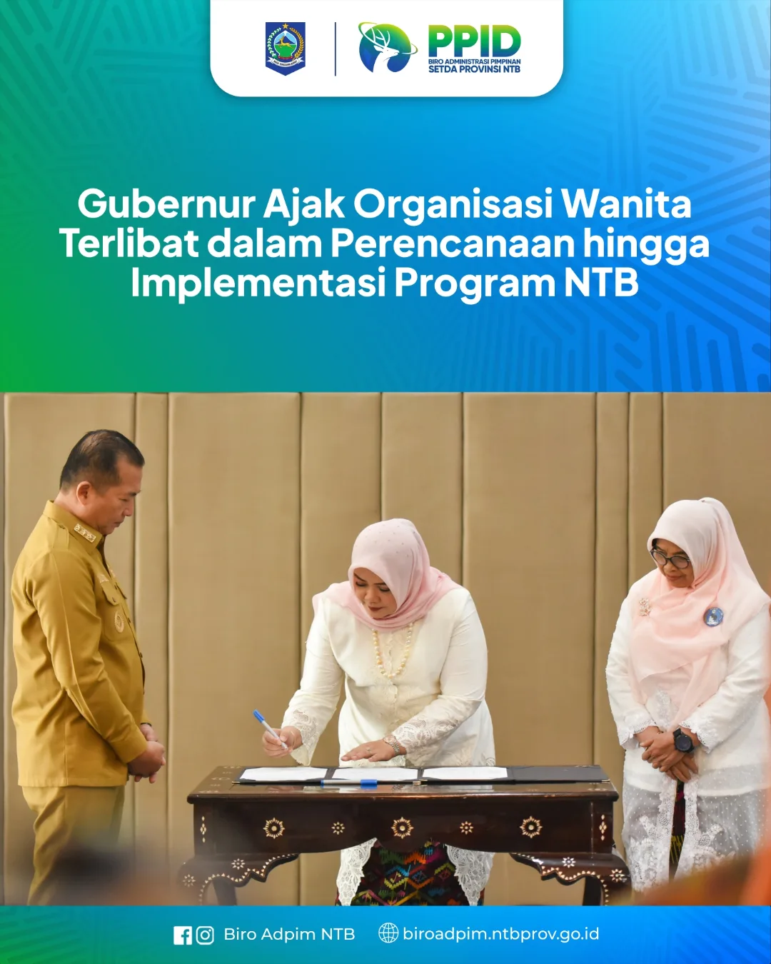 GUBERNUR AJAK ORGANISASI WANITA TERLIBAT DALAM PERENCANAAN HINGGA IMPLEMENTASI PROGRAM NTB