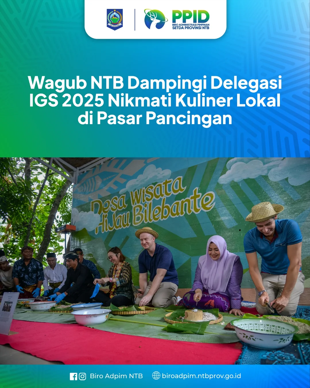 Wagub NTB Dampingi Delegasi IGS 2025 Nikmati Kuliner Lokal di Pasar Pancingan