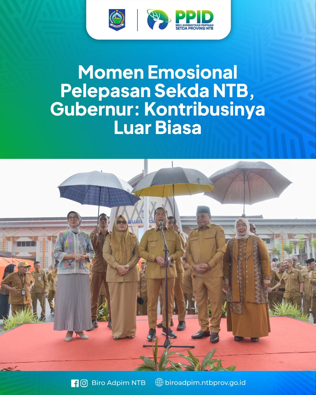Momen Emosional Pelepasan Sekda NTB