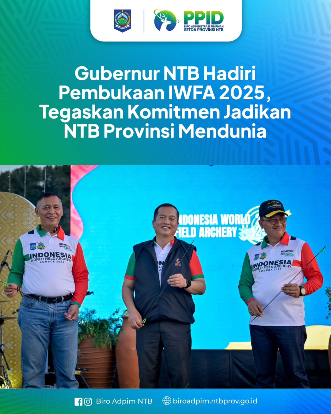 Gubernur NTB Hadiri Pembukaan IWFA 2025, Tegaskan Komitmen Jadikan NTB Provinsi Mendunia