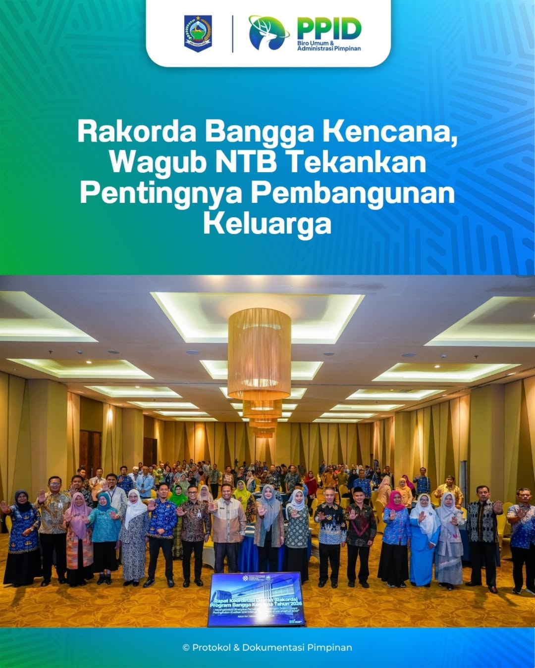 Rakorda Bangga Kencana, Wagub NTB Tekankan Pentingnya Pembangunan Keluarga