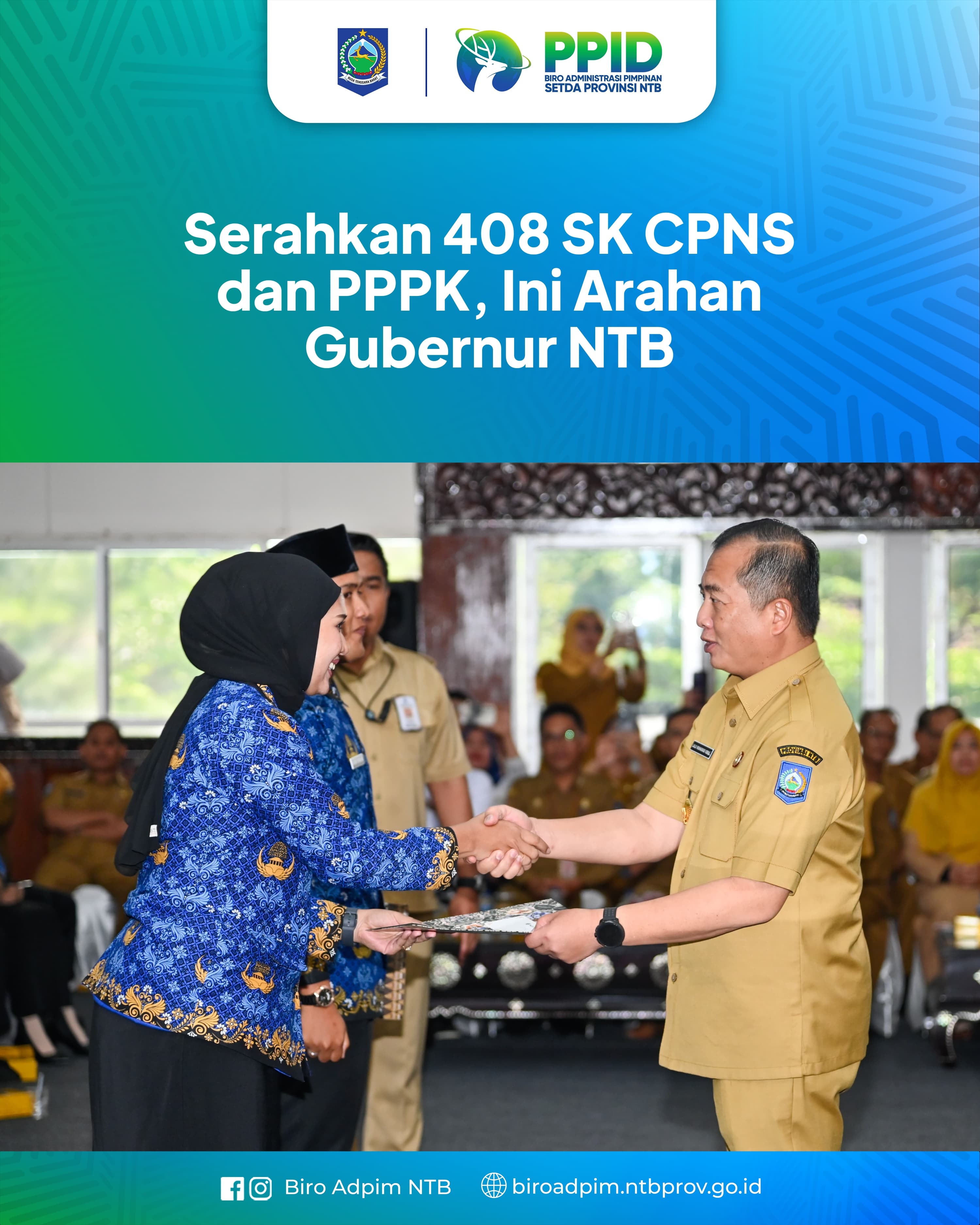 Serahkan 408 SK CPNS dan PPPK