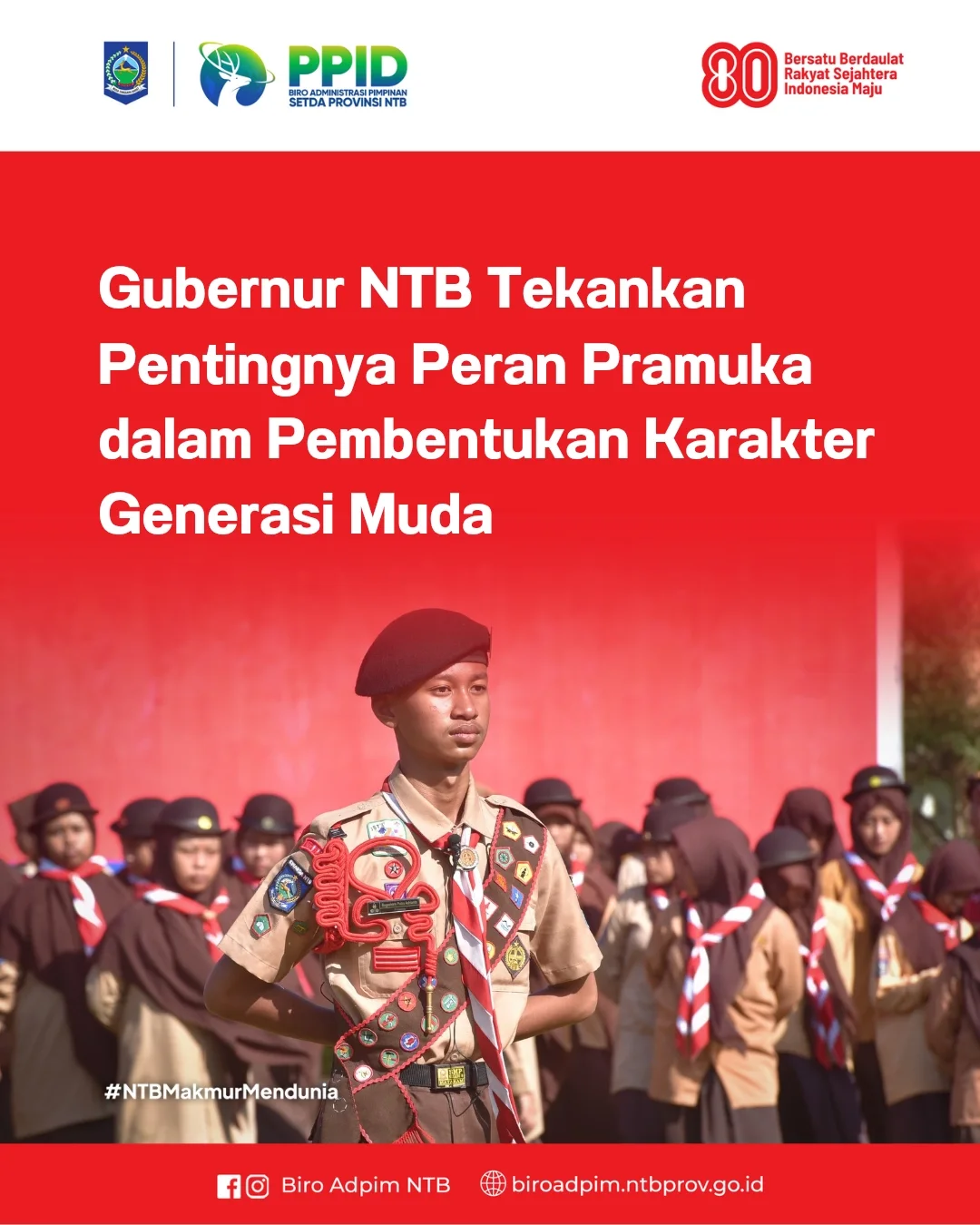 Gubernur NTB Tekankan Pentingnya Peran Pramuka dalam Pembentukan Karakter Generasi Muda