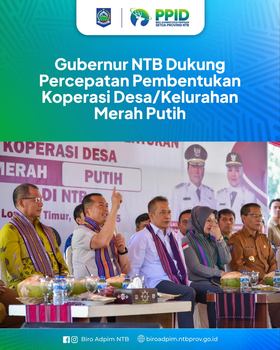 Gubernur NTB Dukung Percepatan Pembentukan Koperasi Desa/Kelurahan Merah Putih