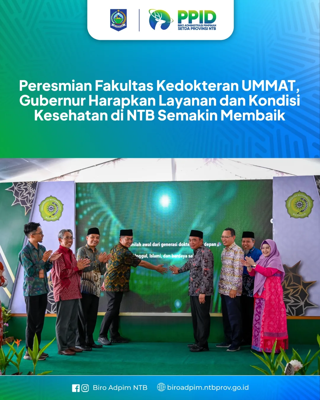 Peresmian Fakultas Kedokteran UMMAT, Gubernur Harapkan Layanan dan Kondisi Kesehatan di NTB Semakin Membaik