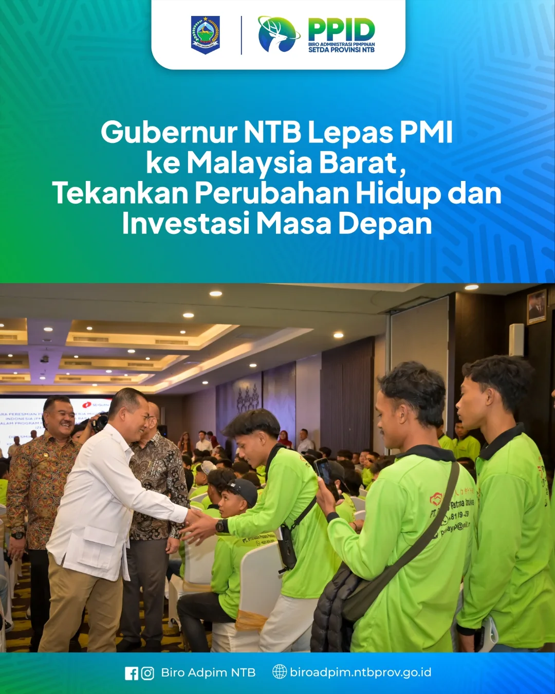 Gubernur NTB Lepas PMI ke Malaysia Barat, Tekankan Perubahan Hidup dan Investasi Masa Depan