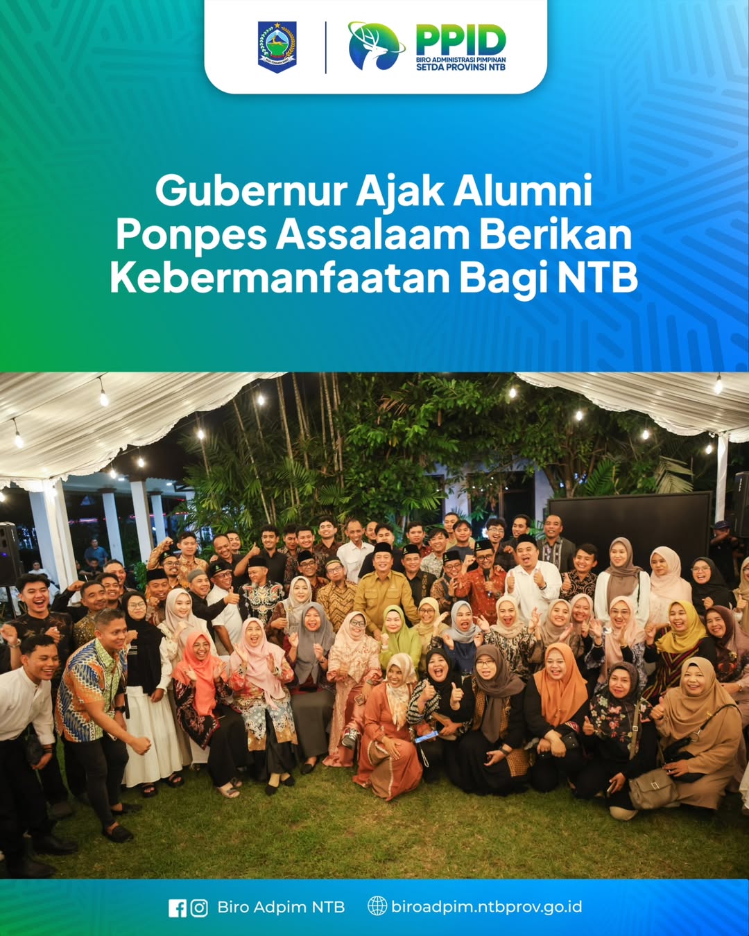 Gubernur Ajak Alumni Ponpes Assalaam Berikan Kebermanfaatan Bagi NTB