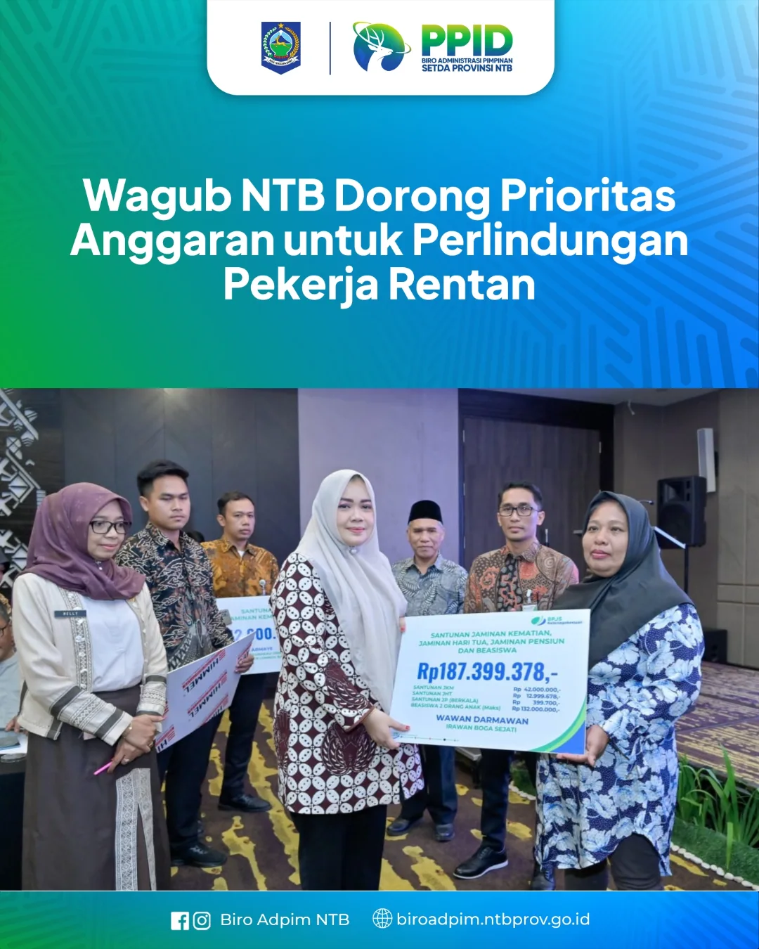 Wagub NTB Dorong Priritas Anggaran untuk Perlindungan Pekerja Rentan