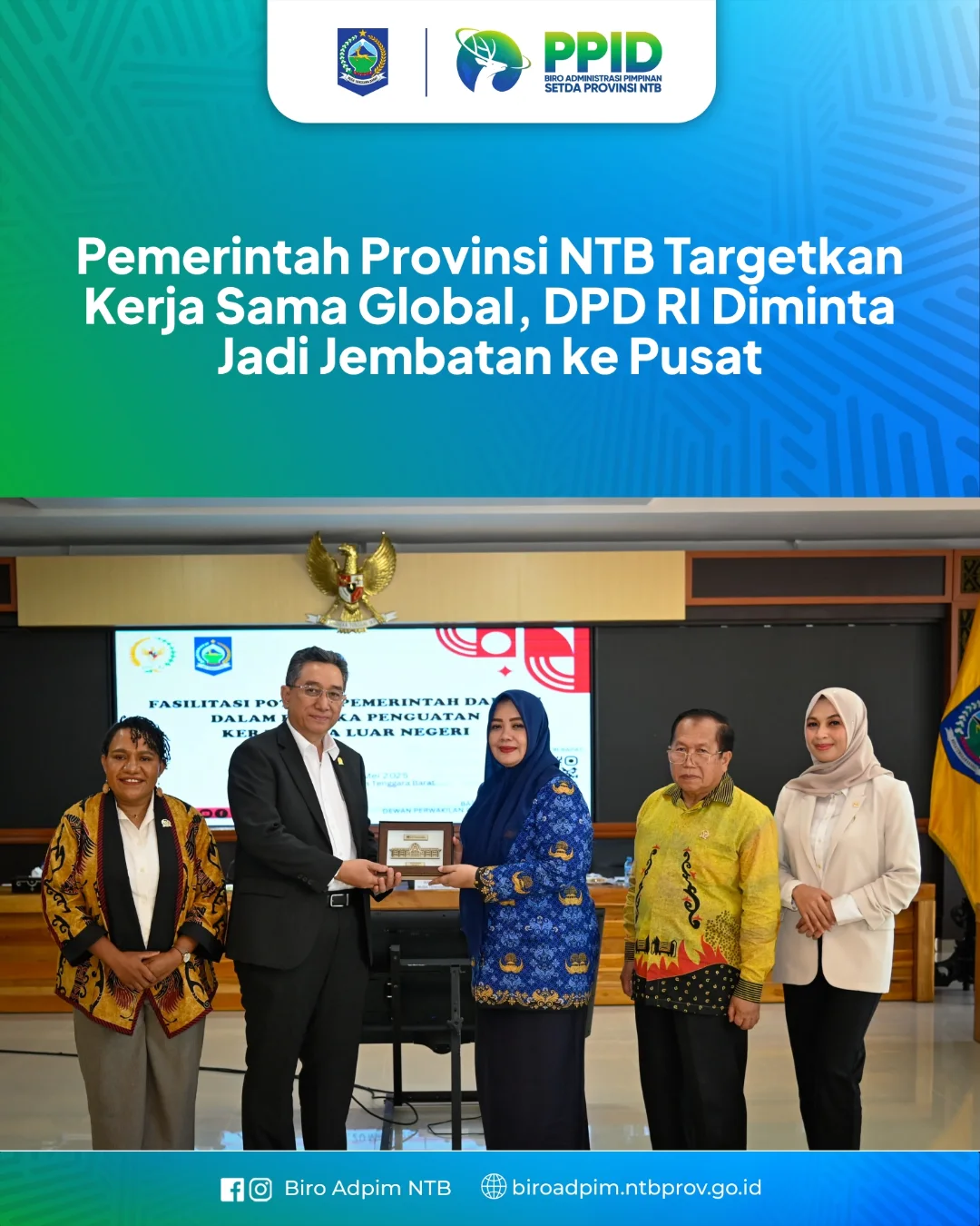 Pemerintah Provinsi NTB Targetkan Kerja Sama Global, DPD RI diminta Jadi Jembatan ke Pusat