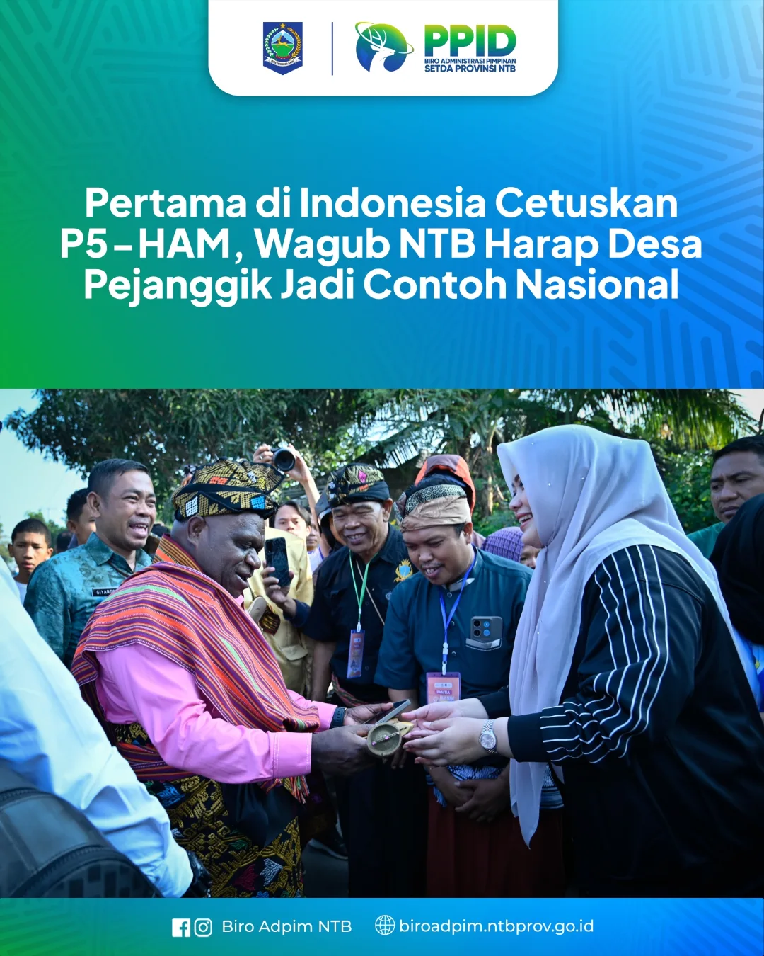 Pertama di Indonesia Cetuskan PS-HAM, Wagub NTB Harap Desa Pejanggik Jadi Contoh Nasional