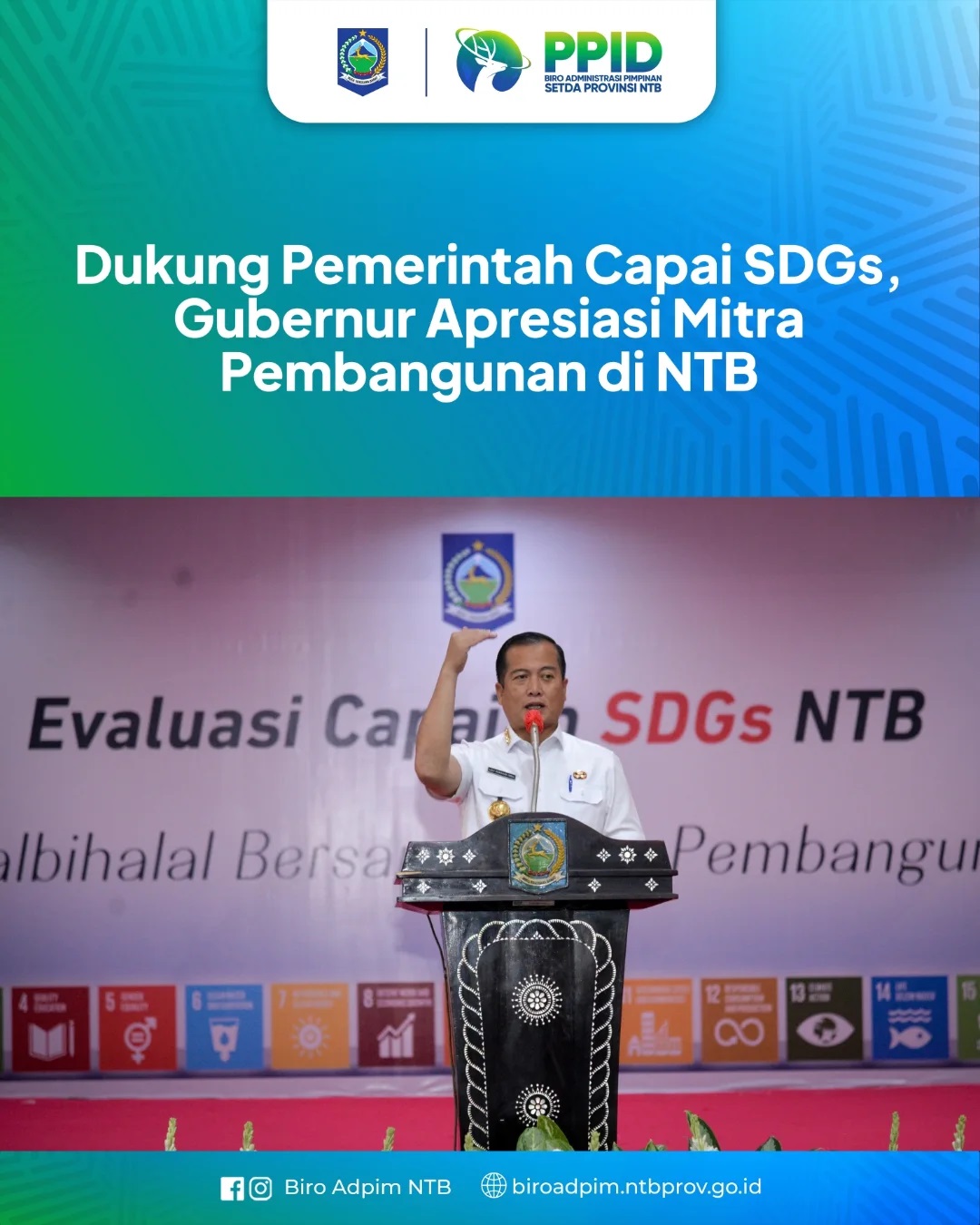 Dukung Pemerintah Capai SDGs, Gubernur Apresiasi Mitra Pembangunan di NTB