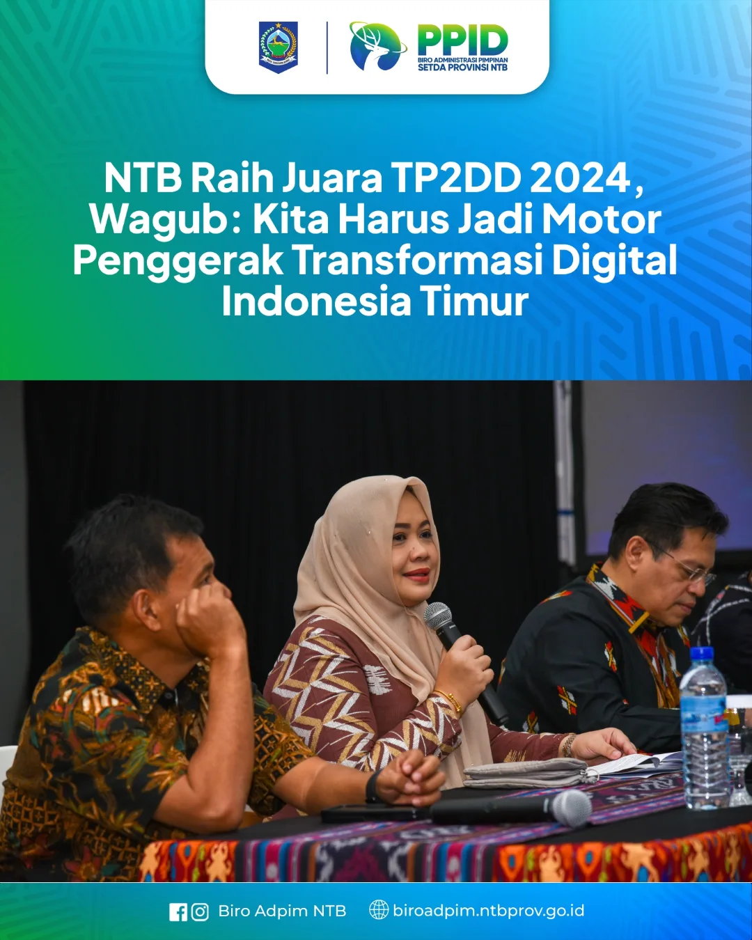NTB Raih Juara TP2DD 2024 Wagub : Kita Harus Jadi Motor Penggerak Transformasi Digital Indonesia Timur