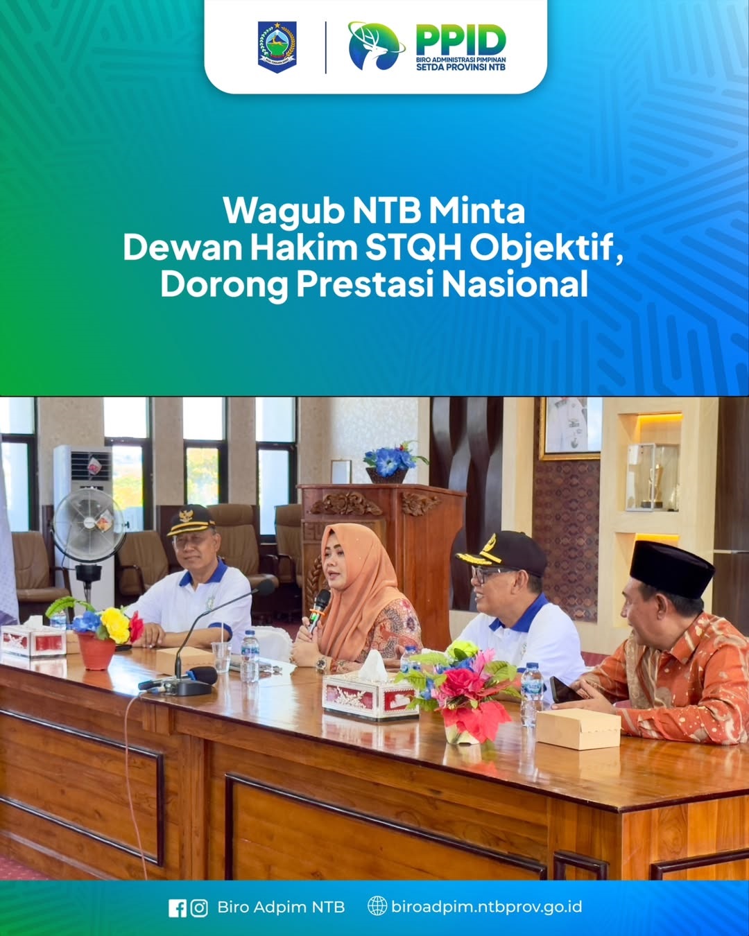 Wagub NTB Minta Dewan Hakim STQH Objektif, Dorong Prestasi Nasional