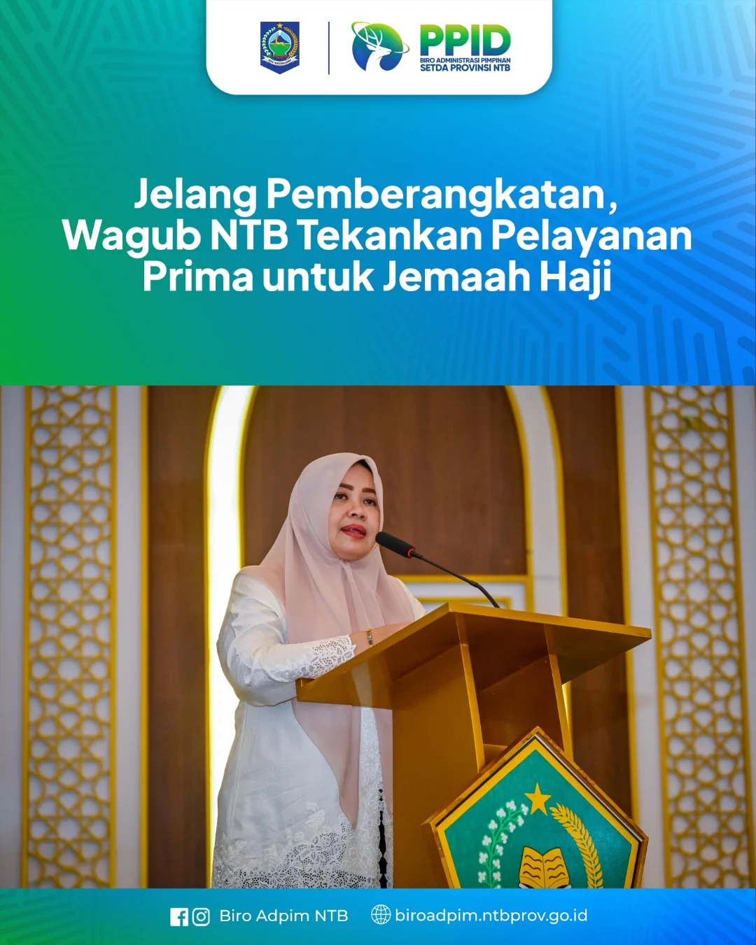 Jelang Pemberangkatan, Wagub NTB Tekankan Pelayanan Prima untuk Jemaah Haji
