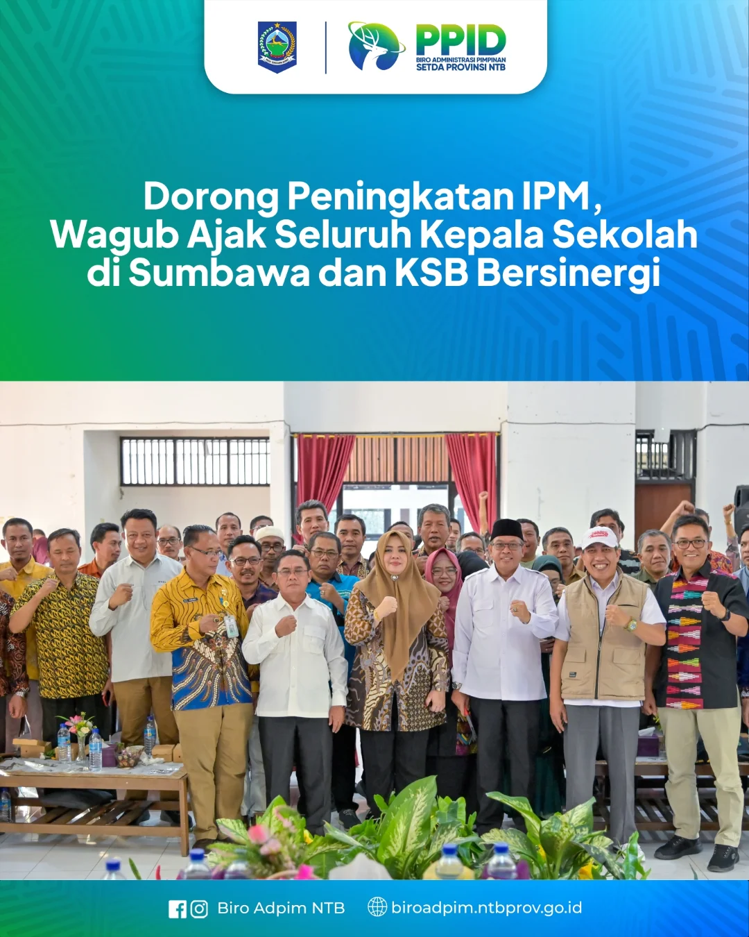 Dorong Peningkatan IPM, Wagub Ajak Seluruh Kepala Sekolah di Sumbawa dan KSB Bersinergi