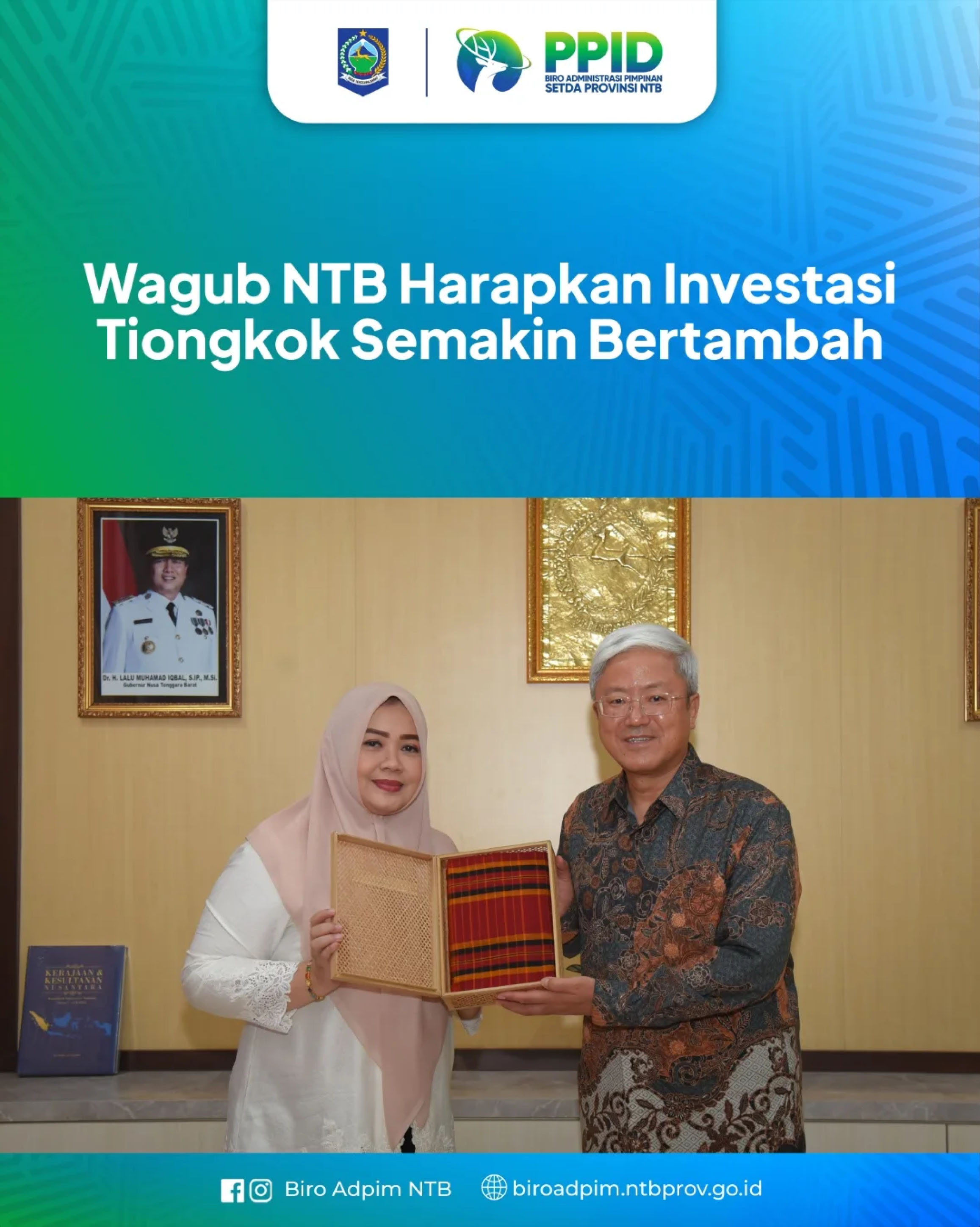 Wagub NTB Harapkan Investasi Tiongkok Semakin Bertambah