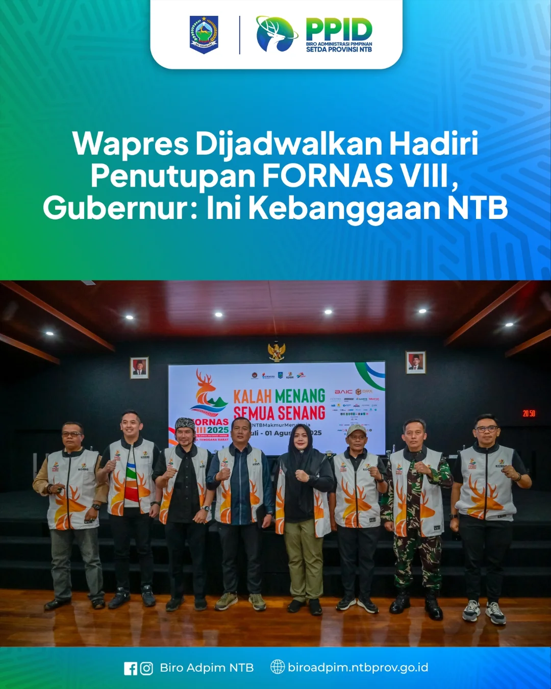 Wapres Dijadwalkan Hadiri Penutupan FORNAS VIII
