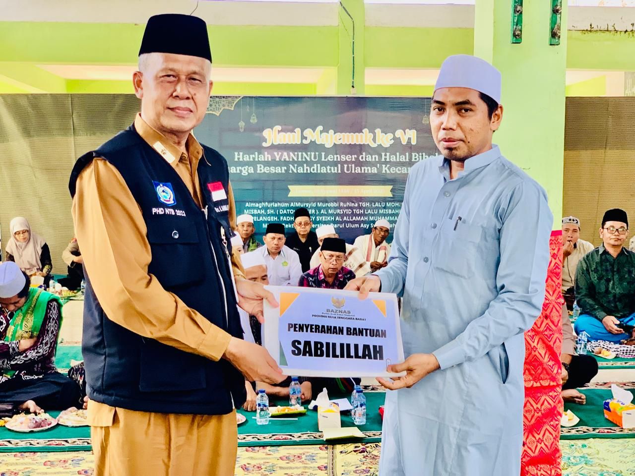 Karo Kesra Setda NTB Hadiri Halal Bihalal dan Harlah Ponpes Nurul Ijtihad Al-Ma’rif NU Lenser, Serahkan Bantuan Sabilillah dari Baznas NTB