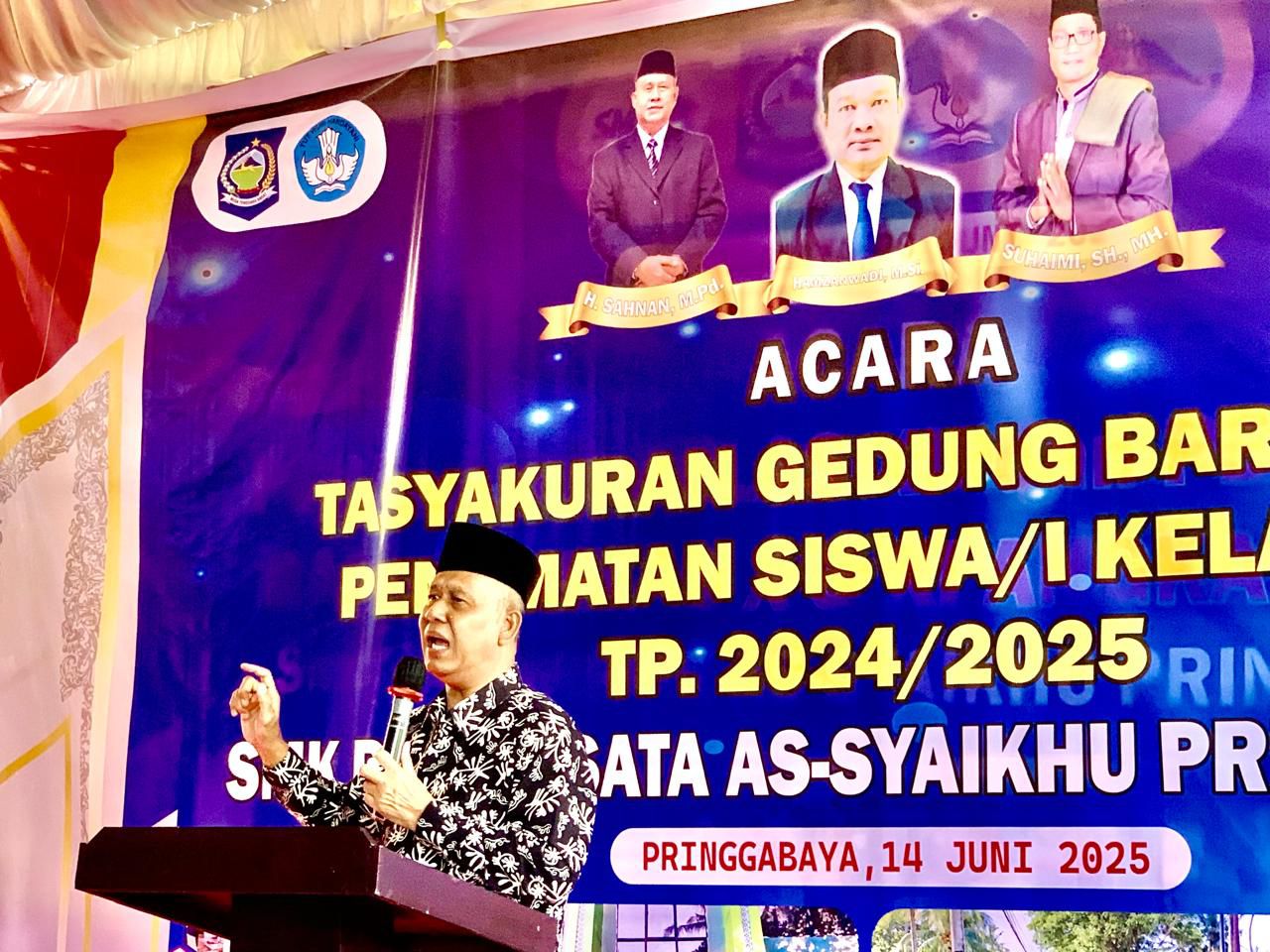 Karo Kesra NTB Hadiri Syukuran dan Pelepasan Siswa SMK As-Syaihu Pringgabaya