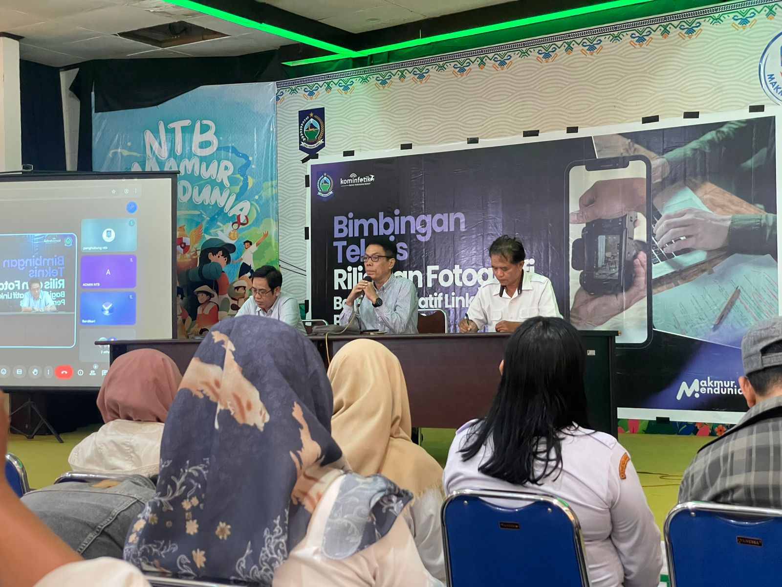 Perkuat Publikasi Kerja Pemerintah, PPID Biro Kesra NTB Ikuti Bimtek Rilis dan Fotografi