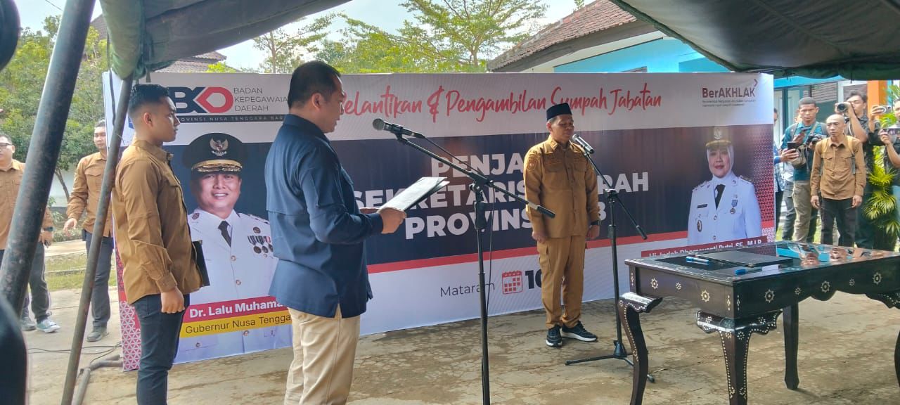 Gubernur Lantik Penjabat Sekretaris Daerah Provinsi NTB