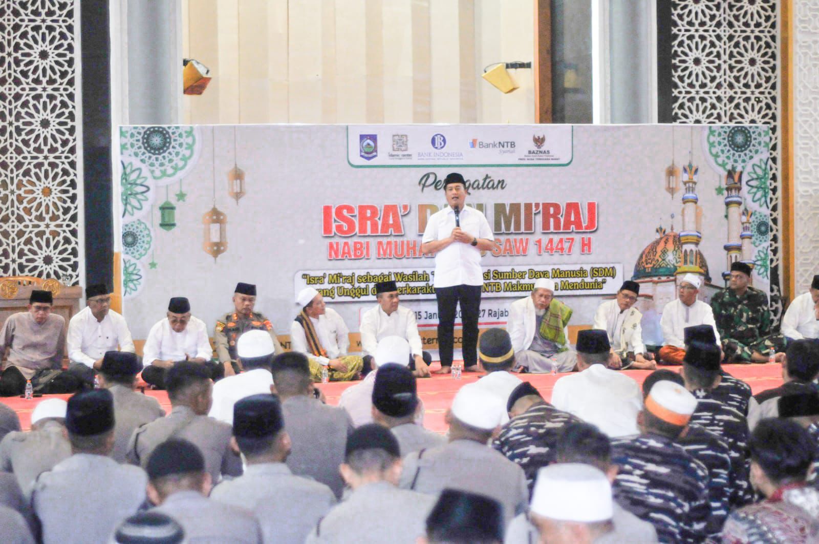 Peringatan Isra’ Mi’raj 1447 H, Gubernur NTB Ajak Perkuat Solidaritas dan Kepedulian Lingkungan