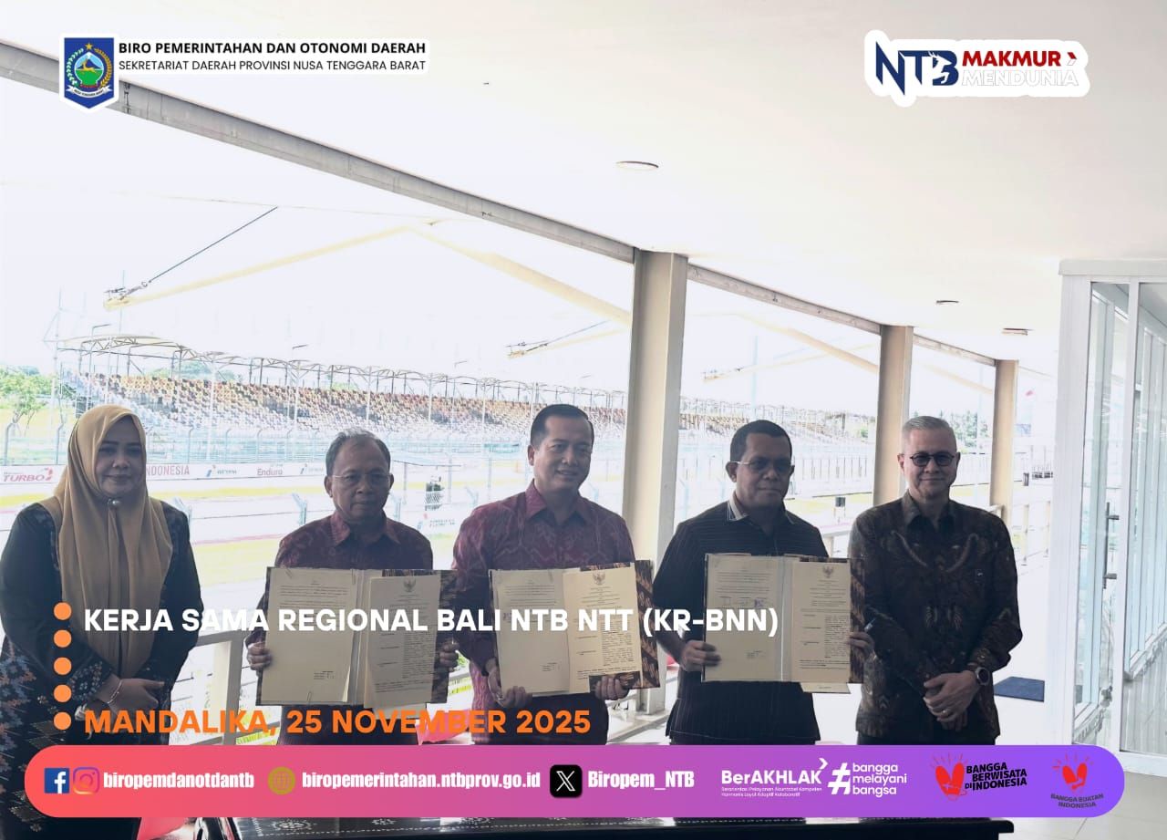 Gubernur NTB, Bali, NTT Menandatangani Kerja Sama Kawasan Bali-Nusra