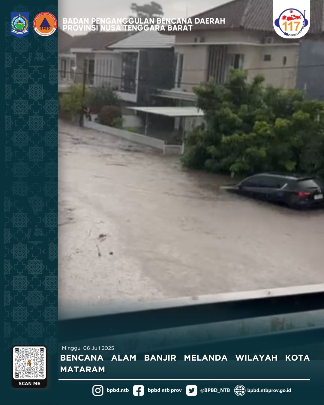 Bencana Alam Banjir Melanda Wilayah Kota Mataram