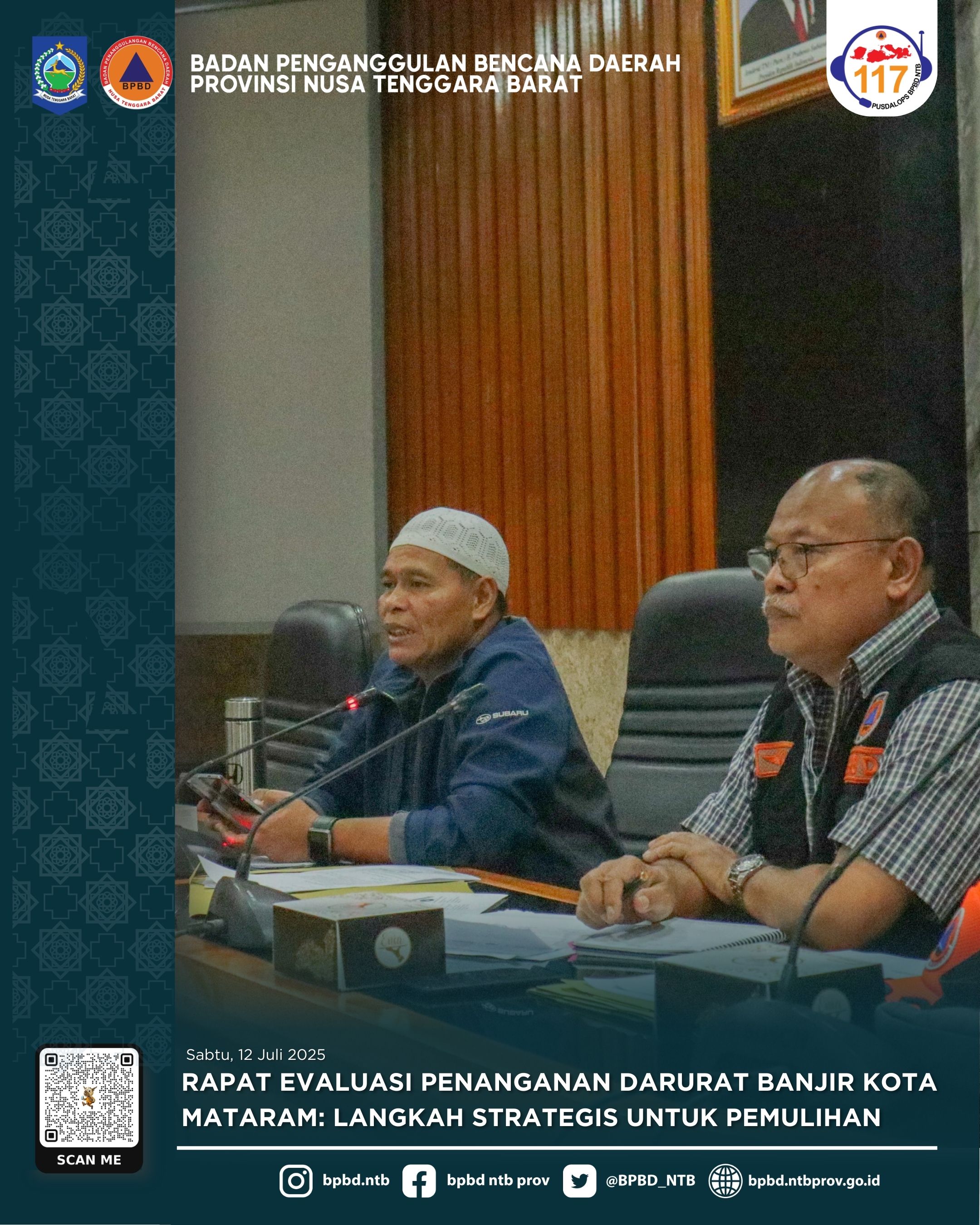 Rapat Evaluasi Penanganan Darurat Banjir Kota Mataram: Langkah Strategis untuk Pemulihan