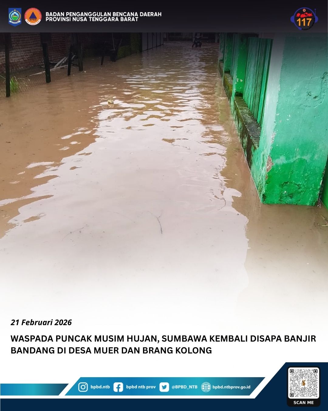 Waspada Puncak Musim Hujan, Sumbawa Kembali Disapa Banjir Bandang di Desa Muer dan Brang Kolong