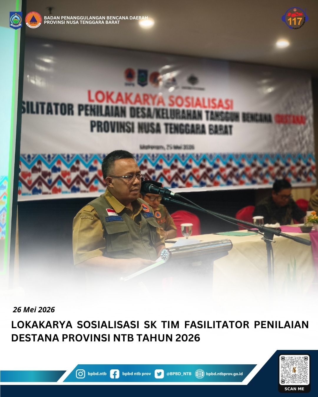 Lokakarya Sosialisasi SK Tim Fasilitator Penilaian DESTANA Provinsi NTB Tahun 2026